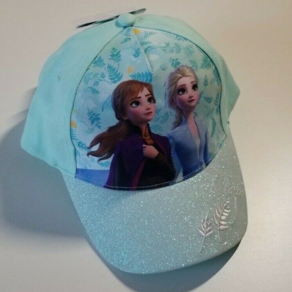 Disney Frozen II 2020 Women's/ Youth Turquois Glitter Adjustable Cap